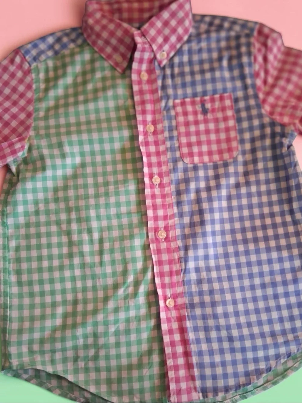 Ralph Lauren Kids Multicolor Gingham Patchwork Button-Down Shirt